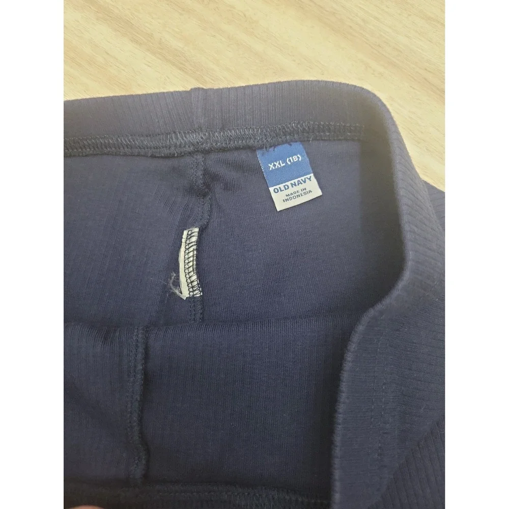 Old Navy Kids Navy Blue Ribbed Knit Leggings Size XXL 18